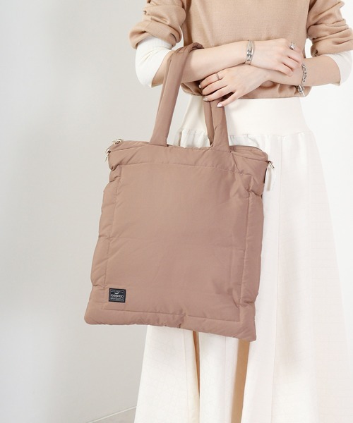 ROOTOTE（ルートート）の「ROOTOTE　フェザールー中綿トートBAG（トートバッグ・メンズ・ベージュ/グレイッシュブルー/カーキ/ライトグレー/ブラック・FREE）」の12枚目の写真