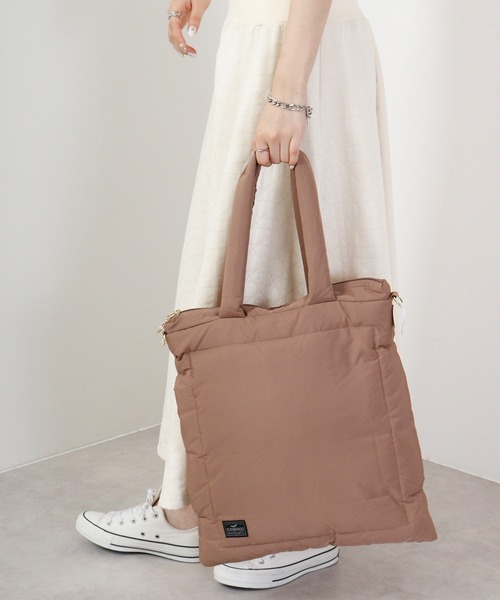 ROOTOTE（ルートート）の「ROOTOTE　フェザールー中綿トートBAG（トートバッグ・メンズ・ベージュ/グレイッシュブルー/カーキ/ライトグレー/ブラック・FREE）」の14枚目の写真