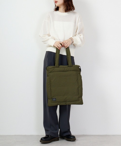 ROOTOTE（ルートート）の「ROOTOTE　フェザールー中綿トートBAG（トートバッグ・メンズ・ベージュ/グレイッシュブルー/カーキ/ライトグレー/ブラック・FREE）」の17枚目の写真