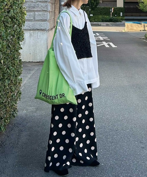 CORNERS by KR(コーナーズバイケーアール)の「CORNERS by KR ストライプニットパンツ(その他パンツ・レディース・ブラック/グレー/ブラック×ホワイト・M/L)」の3枚目の写真