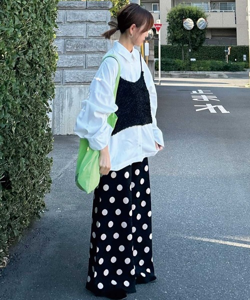 CORNERS by KR(コーナーズバイケーアール)の「CORNERS by KR ストライプニットパンツ(その他パンツ・レディース・ブラック/グレー/ブラック×ホワイト・M/L)」の13枚目の写真