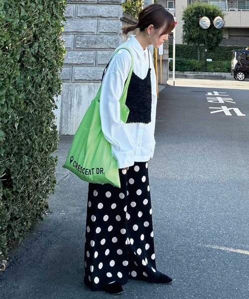 CORNERS by KR(コーナーズバイケーアール)の「CORNERS by KR ストライプニットパンツ(その他パンツ・レディース・ブラック/グレー/ブラック×ホワイト・M/L)」の16枚目の写真