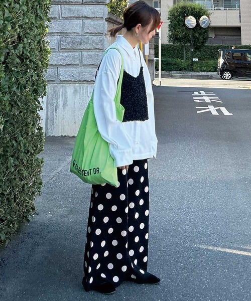 CORNERS by KR(コーナーズバイケーアール)の「CORNERS by KR ストライプニットパンツ(その他パンツ・レディース・ブラック/グレー/ブラック×ホワイト・M/L)」の17枚目の写真