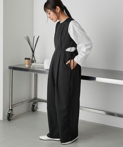 セール】Stripe Zip Combinaison（つなぎ/オールインワン）｜TODAYFUL