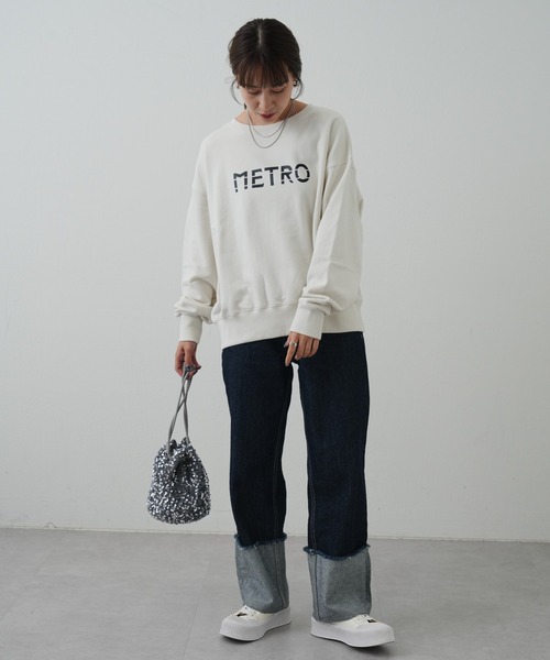 COLONY 2139（コロニートゥーワンスリーナイン）の「裏毛ロゴプリントクルーネックプルオーバー（スウェット・レディース・グレー/ブラック/オフホワイト・FREE）」の8枚目の写真