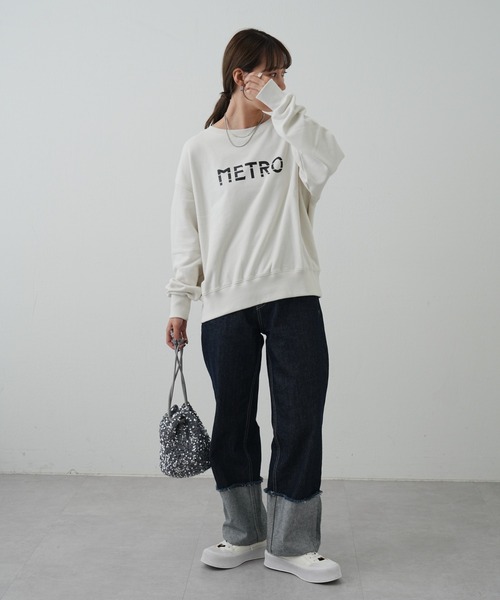 COLONY 2139（コロニートゥーワンスリーナイン）の「裏毛ロゴプリントクルーネックプルオーバー（スウェット・レディース・グレー/ブラック/オフホワイト・FREE）」の5枚目の写真