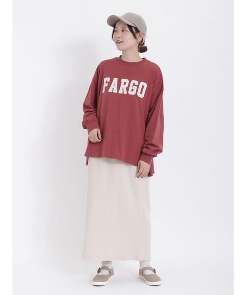 Samansa Mos2（サマンサ モスモス）の「パッチワークロゴスウェット（Tシャツ/カットソー・レディース・レッド/ベージュ/チャコールグレー/キナリ・F）」の6枚目の写真