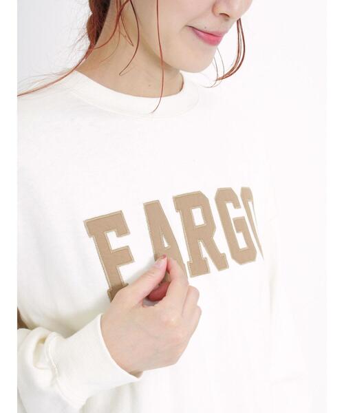 Samansa Mos2（サマンサ モスモス）の「パッチワークロゴスウェット（Tシャツ/カットソー・レディース・レッド/ベージュ/チャコールグレー/キナリ・F）」の12枚目の写真