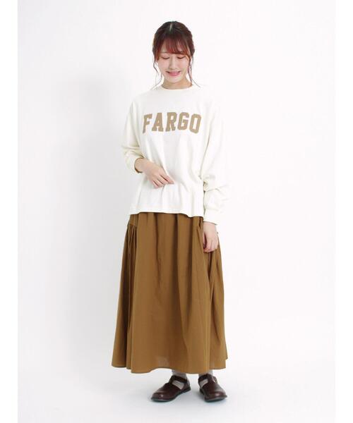 Samansa Mos2（サマンサ モスモス）の「パッチワークロゴスウェット（Tシャツ/カットソー・レディース・レッド/ベージュ/チャコールグレー/キナリ・F）」の13枚目の写真