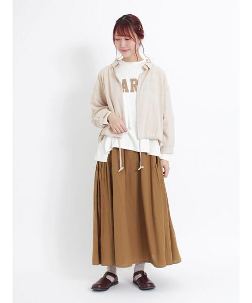 Samansa Mos2（サマンサ モスモス）の「パッチワークロゴスウェット（Tシャツ/カットソー・レディース・レッド/ベージュ/チャコールグレー/キナリ・F）」の14枚目の写真