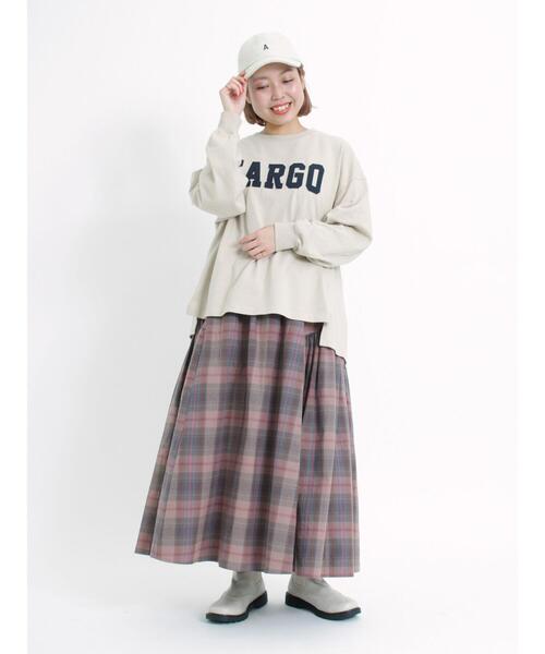 Samansa Mos2（サマンサ モスモス）の「パッチワークロゴスウェット（Tシャツ/カットソー・レディース・レッド/ベージュ/チャコールグレー/キナリ・F）」の19枚目の写真