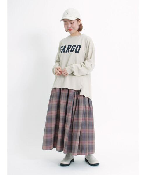 Samansa Mos2（サマンサ モスモス）の「パッチワークロゴスウェット（Tシャツ/カットソー・レディース・レッド/ベージュ/チャコールグレー/キナリ・F）」の20枚目の写真