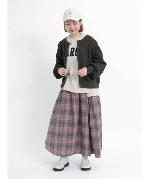 Samansa Mos2（サマンサ モスモス）の「パッチワークロゴスウェット（Tシャツ/カットソー・レディース・レッド/ベージュ/チャコールグレー/キナリ・F）」の21枚目の写真