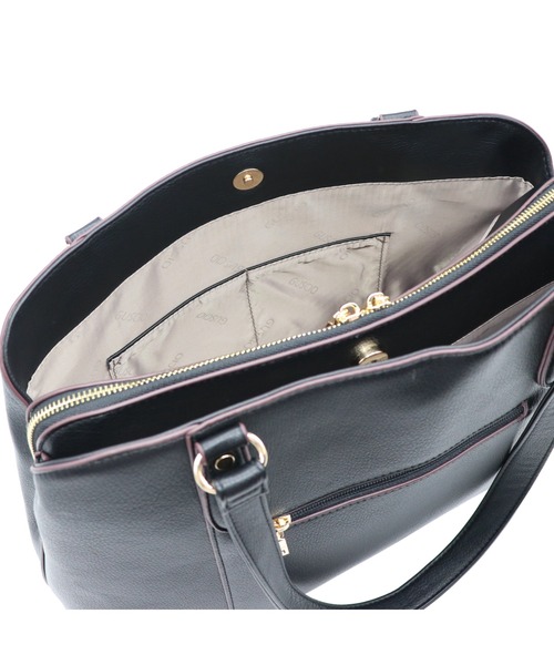 GUSCIO(グッシオ)の「【グッシオ ゴールドラベル】ビジネストートバッグ PC/A4対応 パスケース付(トートバッグ・レディース・ブラック/グレイッシュベージュ/カーキ/ネイビー・FREE)」の8枚目の写真