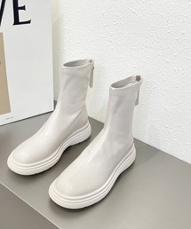 バックジップ ショートブーツ
