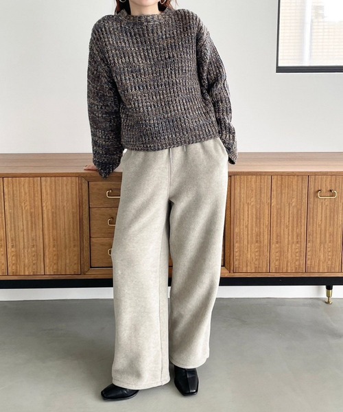 LOWRYS FARM（ローリーズファーム）の「フリースドロストパンツ　974816（スウェットパンツ・レディース・グレー/ブラック・FREE）」の8枚目の写真