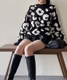 アニマル柄ニット