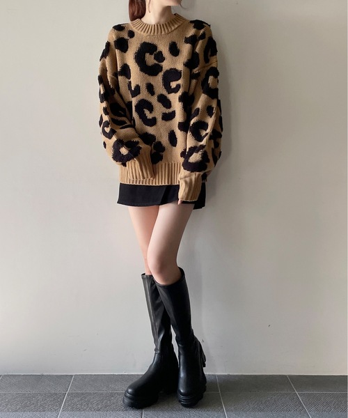 one way(ワンウェイ)の「アニマル柄ニット(ニット/セーター・レディース・ホワイト/ブラウン/ブラック・FREE)」の10枚目の写真
