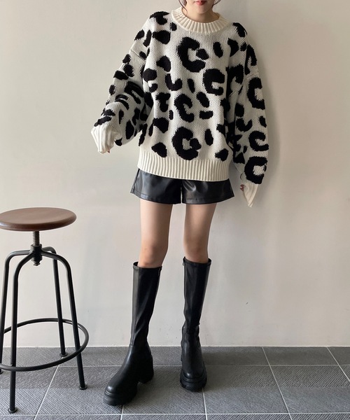 one way(ワンウェイ)の「アニマル柄ニット(ニット/セーター・レディース・ホワイト/ブラウン/ブラック・FREE)」の20枚目の写真