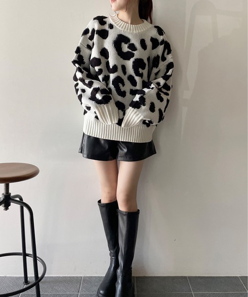 one way(ワンウェイ)の「アニマル柄ニット(ニット/セーター・レディース・ホワイト/ブラウン/ブラック・FREE)」の21枚目の写真