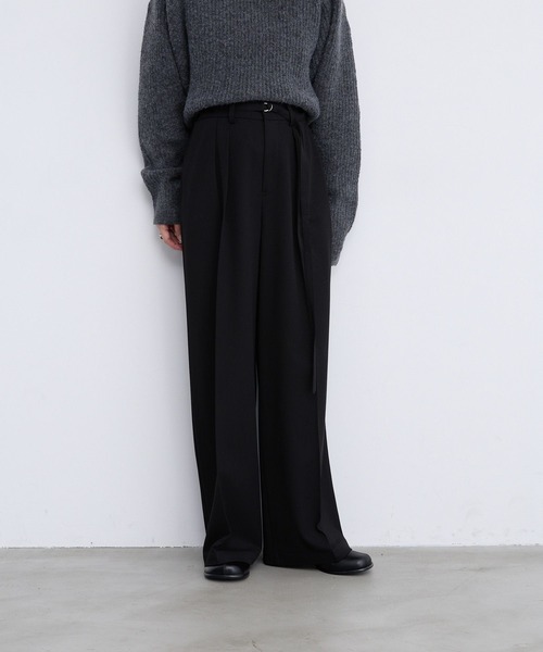 LEPSIM（レプシィム）の「【FOR I SERIES】細ベルトワイドパンツ　967665（その他パンツ・レディース・ブラック/ライトグリーン/グレー・SMALL/MEDIUM）」の4枚目の写真