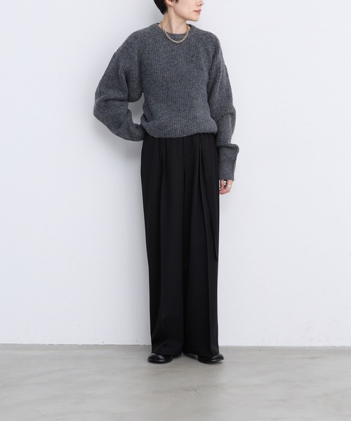 LEPSIM（レプシィム）の「【FOR I SERIES】細ベルトワイドパンツ　967665（その他パンツ・レディース・ブラック/ライトグリーン/グレー・SMALL/MEDIUM）」の6枚目の写真