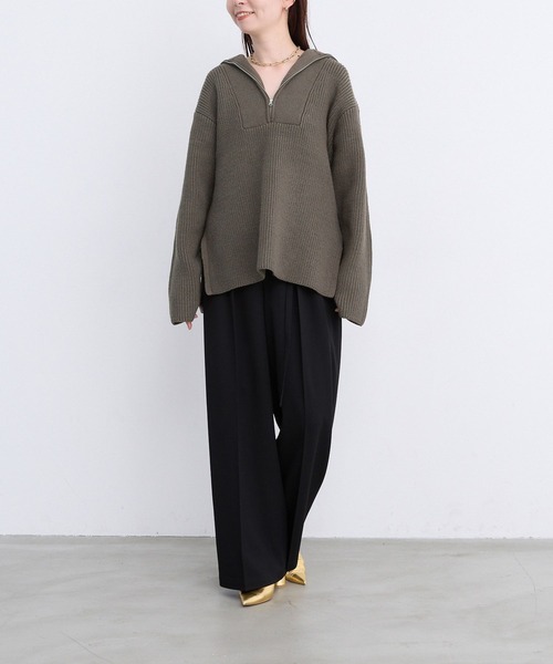 LEPSIM（レプシィム）の「【FOR I SERIES】細ベルトワイドパンツ　967665（その他パンツ・レディース・ブラック/ライトグリーン/グレー・SMALL/MEDIUM）」の11枚目の写真