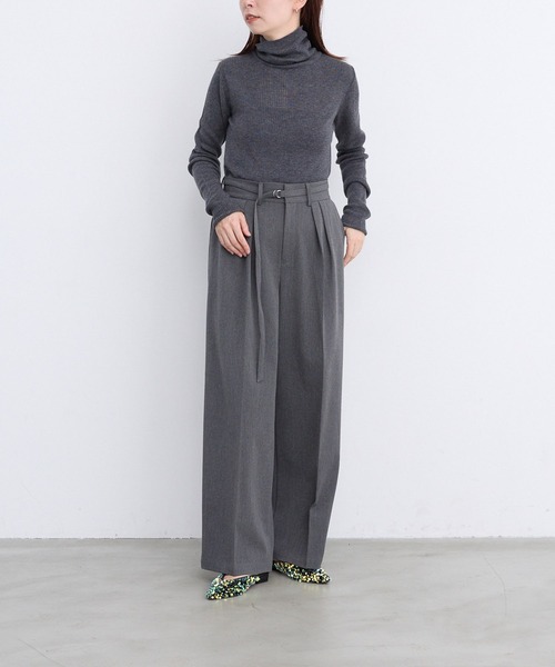 LEPSIM（レプシィム）の「【FOR I SERIES】細ベルトワイドパンツ　967665（その他パンツ・レディース・ブラック/ライトグリーン/グレー・SMALL/MEDIUM）」の18枚目の写真