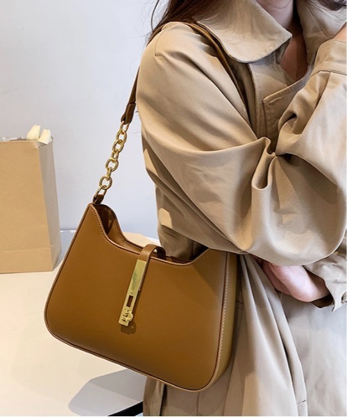 Burner(バーナー)の「【OKUOKU Recommend Select】チェーン ハンドル ワンショルダーバッグ oku-bag-714261107700-31(ショルダーバッグ・レディース・アイボリー/ブラウン/モカ/ブラック/ライトグリーン・FREE)」の3枚目の写真
