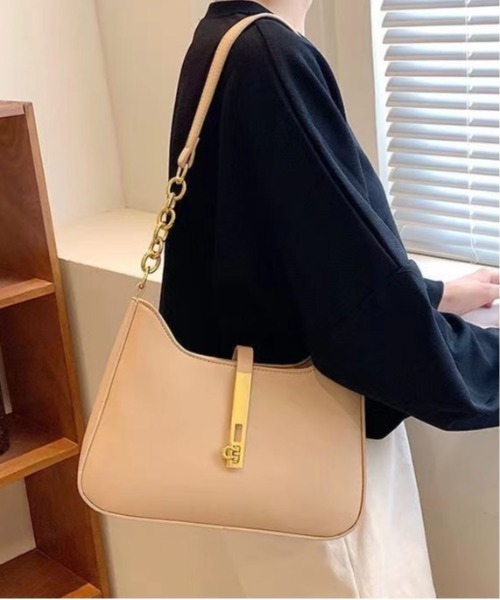 Burner(バーナー)の「【OKUOKU Recommend Select】チェーン ハンドル ワンショルダーバッグ oku-bag-714261107700-31(ショルダーバッグ・レディース・アイボリー/ブラウン/モカ/ブラック/ライトグリーン・FREE)」の4枚目の写真