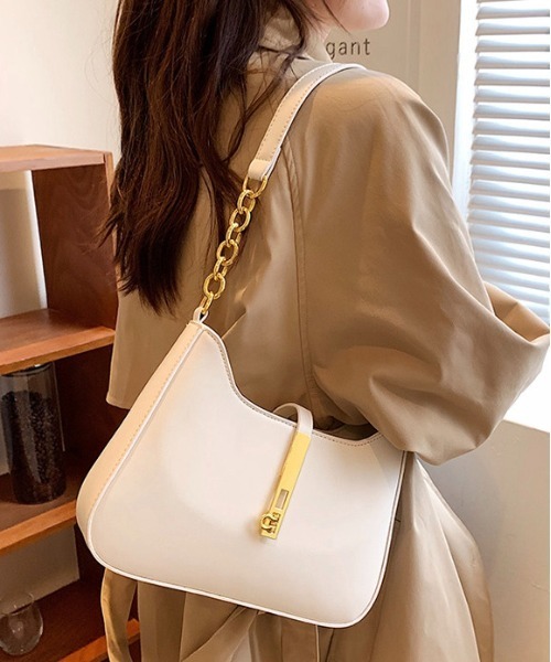Burner(バーナー)の「【OKUOKU Recommend Select】チェーン ハンドル ワンショルダーバッグ oku-bag-714261107700-31(ショルダーバッグ・レディース・アイボリー/ブラウン/モカ/ブラック/ライトグリーン・FREE)」の9枚目の写真