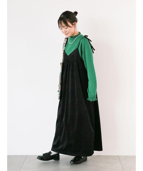 ehka sopo（エヘカソポ）の「襟フリルニット（ニット/セーター・レディース・ブラック/ピンク/グリーン/キナリ・F）」の9枚目の写真