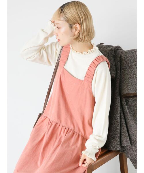 ehka sopo（エヘカソポ）の「襟フリルニット（ニット/セーター・レディース・ブラック/ピンク/グリーン/キナリ・F）」の10枚目の写真