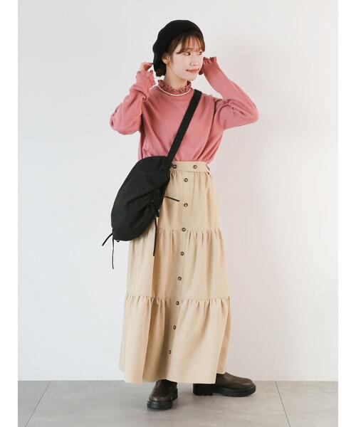 ehka sopo（エヘカソポ）の「襟フリルニット（ニット/セーター・レディース・ブラック/ピンク/グリーン/キナリ・F）」の13枚目の写真