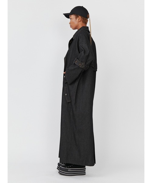 パメオポーズ　　デニムロングコート PAMEO POSE（パメオポーズ）の「Black Denim Coat（チェスター