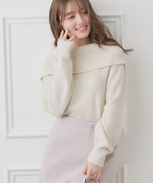 couture brooch | オフショル2WAYラメニット(ニット/セーター)