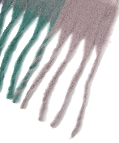 GLOBAL WORK（グローバルワーク）の「ボリュームチェックストール/981556（ストール/ショール・レディース・ブルー/パープル系その他2/ブラウン/アイボリー・FREE）」の5枚目の写真