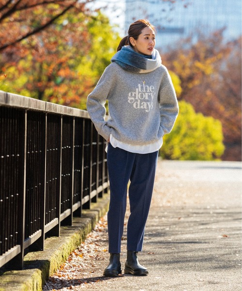 GLOBAL WORK（グローバルワーク）の「ボリュームチェックストール/981556（ストール/ショール・レディース・ブルー/パープル系その他2/ブラウン/アイボリー・FREE）」の21枚目の写真