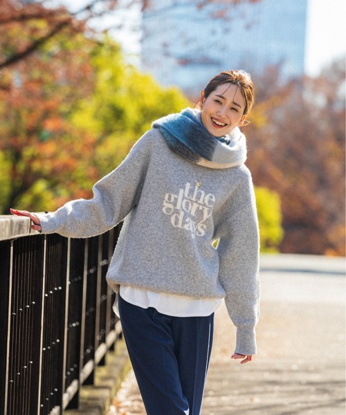 GLOBAL WORK（グローバルワーク）の「ボリュームチェックストール/981556（ストール/ショール・レディース・ブルー/パープル系その他2/ブラウン/アイボリー・FREE）」の20枚目の写真