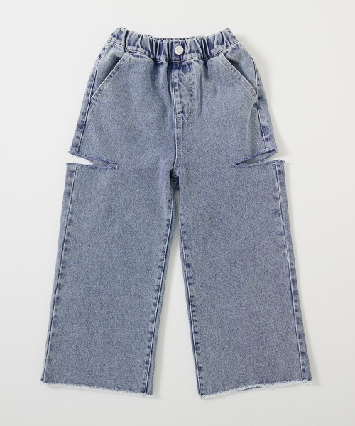 devirock（デビロック）の「ハイウエスト カットアウトデニム（デニムパンツ・キッズ・その他1/その他2/その他3・110cm/120cm/130cm/140cm/150cm/160cm/100cm）」の5枚目の写真