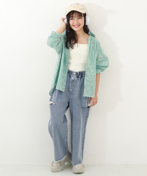 devirock（デビロック）の「ハイウエスト カットアウトデニム（デニムパンツ・キッズ・その他1/その他2/その他3・110cm/120cm/130cm/140cm/150cm/160cm/100cm）」の12枚目の写真