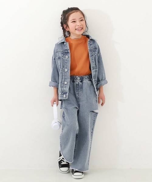 devirock（デビロック）の「ハイウエスト カットアウトデニム（デニムパンツ・キッズ・その他1/その他2/その他3・110cm/120cm/130cm/140cm/150cm/160cm/100cm）」の18枚目の写真