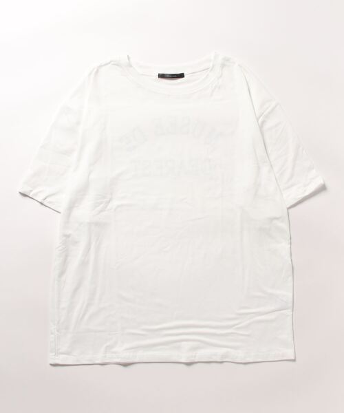 B.I.D.（ビーアイディー）の「【Bz】 [IZU] バックロゴTシャツ（Tシャツ/カットソー・レディース・ホワイト/グレー・FREE）」の4枚目の写真