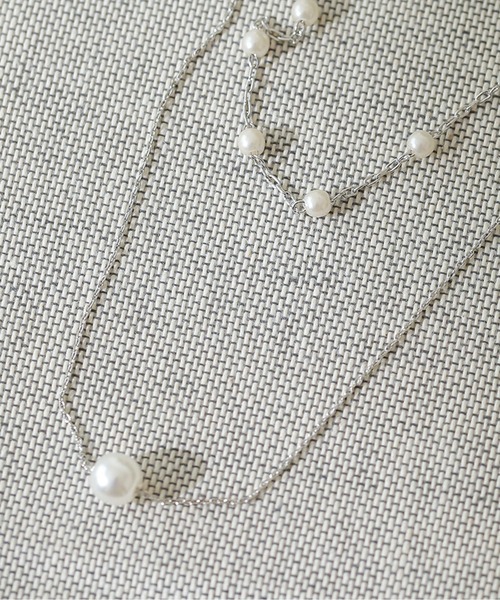 Kana（カナ）の「パール 華奢 2連 ネックレス パーティー 結婚式 お呼ばれ オケージョン（ネックレス・レディース・ゴールド/シルバー・フリー）」の6枚目の写真