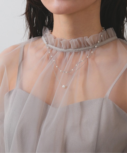 Kana（カナ）の「パール 華奢 2連 ネックレス パーティー 結婚式 お呼ばれ オケージョン（ネックレス・レディース・ゴールド/シルバー・フリー）」の12枚目の写真