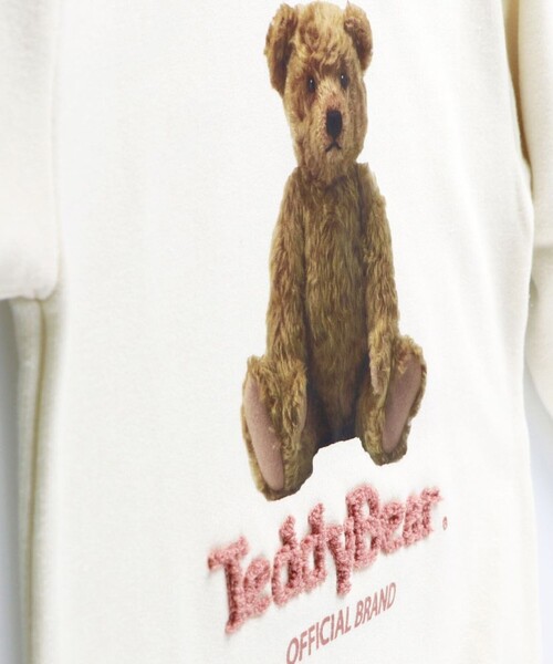 BRANSHES(ブランシェス)の「【テディベア】さがら刺繍ミニワンピース(スウェット・キッズ・グレイッシュベージュ/アイボリー・140/150/130/120/90/100/110)」の5枚目の写真