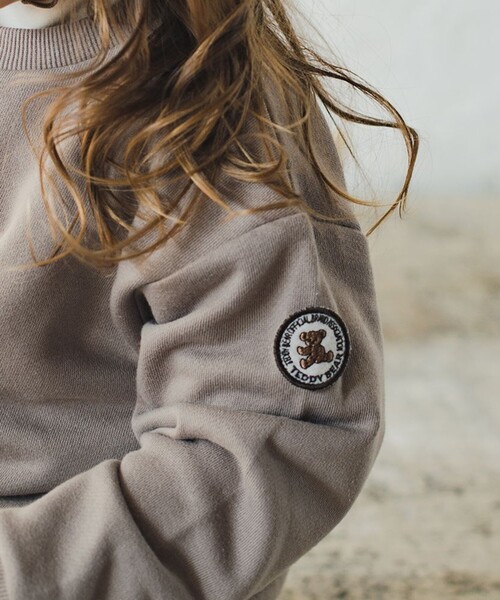 BRANSHES(ブランシェス)の「【テディベア】さがら刺繍ミニワンピース(スウェット・キッズ・グレイッシュベージュ/アイボリー・140/150/130/120/90/100/110)」の15枚目の写真