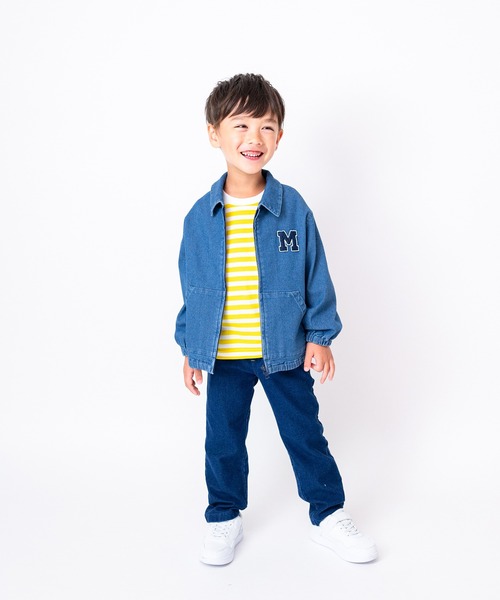 Moujonjon(ムージョンジョン)の「デニムジャケット(デニムジャケット・キッズ・ネイビー・110/120/90/100/140/130)」の9枚目の写真