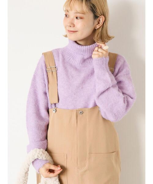 ehka sopo（エヘカソポ）の「オーバーシルエットハイネックニット（ニット/セーター・レディース・チャコールグレー/ベージュ/グリーン/ラベンダー・F）」の4枚目の写真