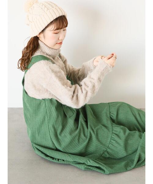 ehka sopo（エヘカソポ）の「オーバーシルエットハイネックニット（ニット/セーター・レディース・チャコールグレー/ベージュ/グリーン/ラベンダー・F）」の19枚目の写真